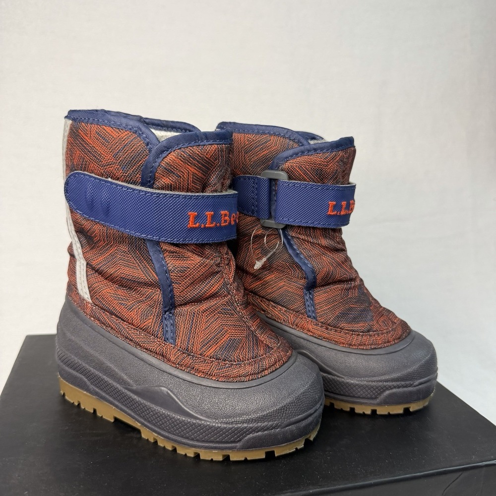 L.L.Bean Northwoods Toddler Kids 6 Snow Ski Boots Red Blue Gray Hook & Loop Warm